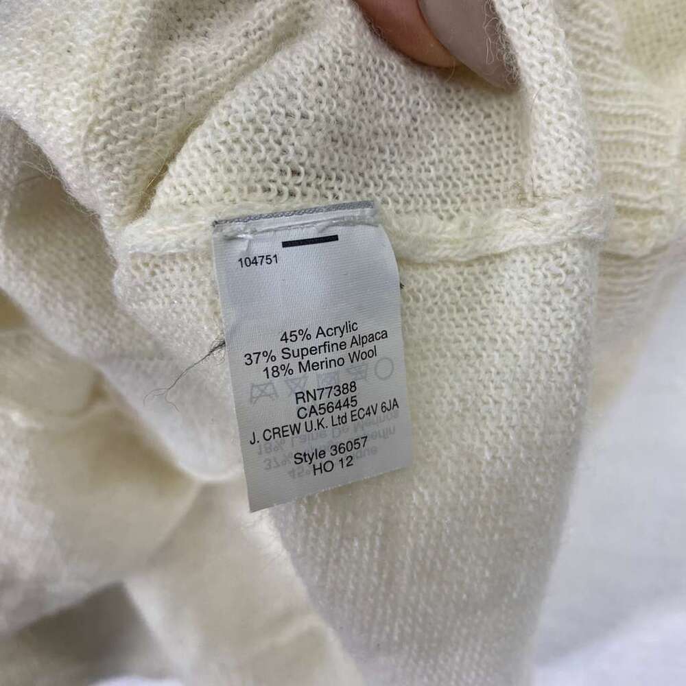 J. Crew Women´s Cardigan Sweater Italian-spun Alpaca Merino wool Blend Sz XL - Picture 6 of 9